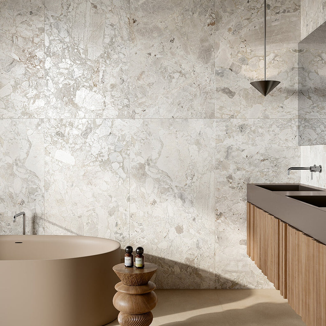 Fusion Wildflower Shell Stone Effect Porcelain Tiles – Collinson