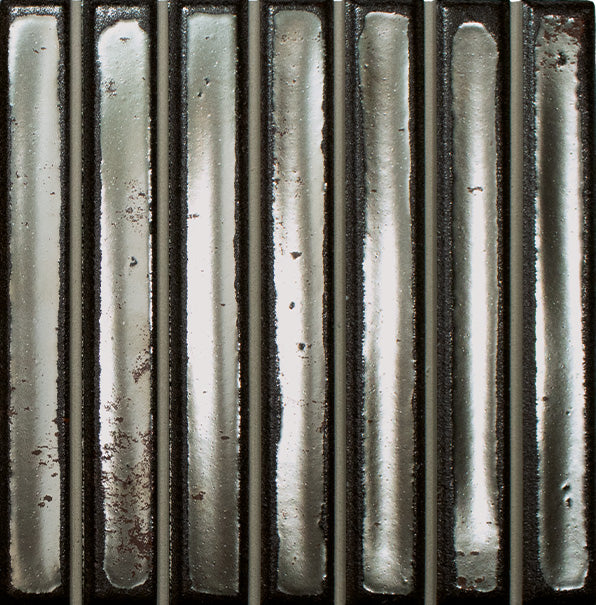 WOW London Calling Silver 116mm x 116mm Bars porcelain tile