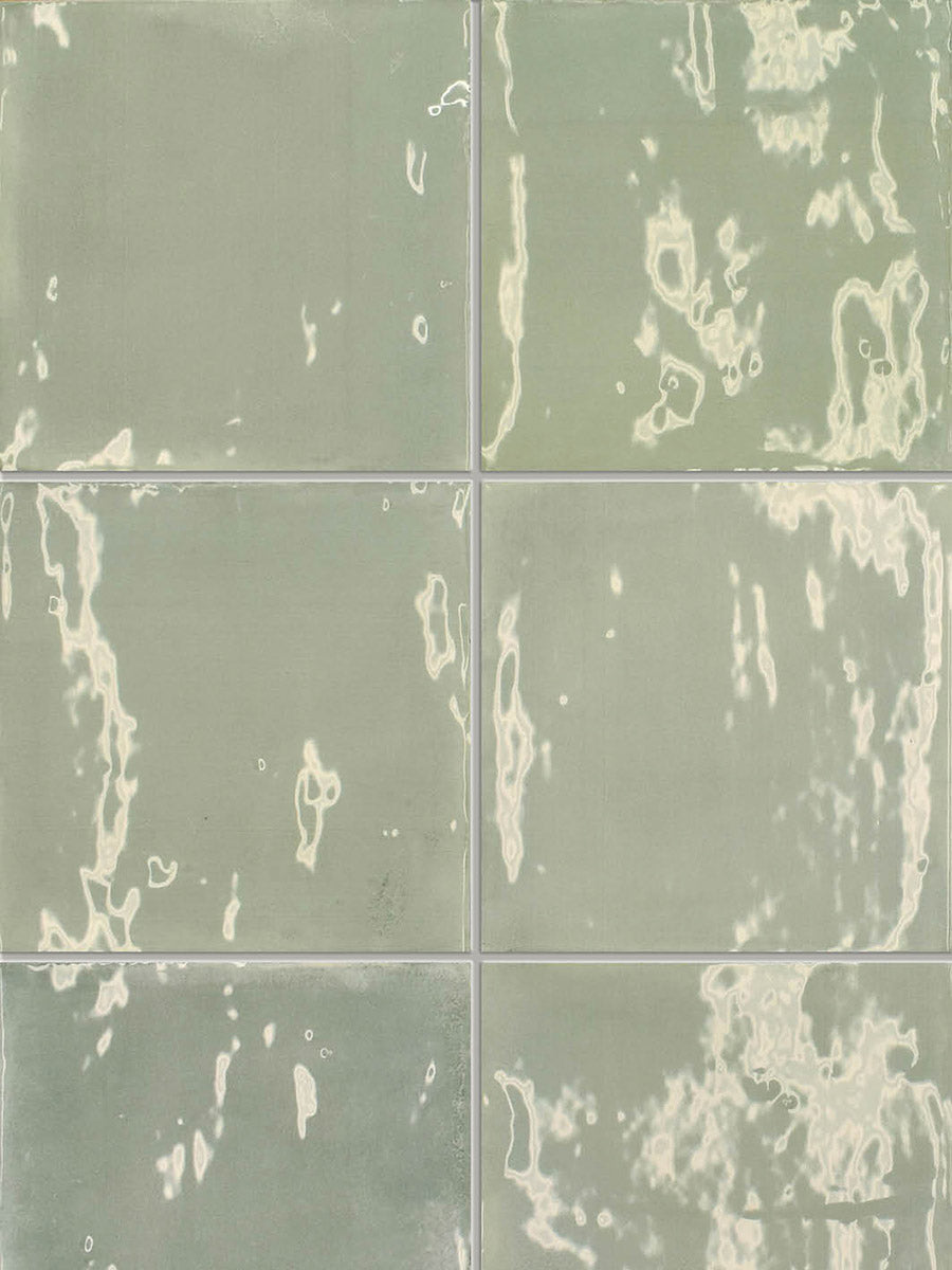 T Box Aquamarine Zellige Ceramic Wall Tile 125mm x125mm