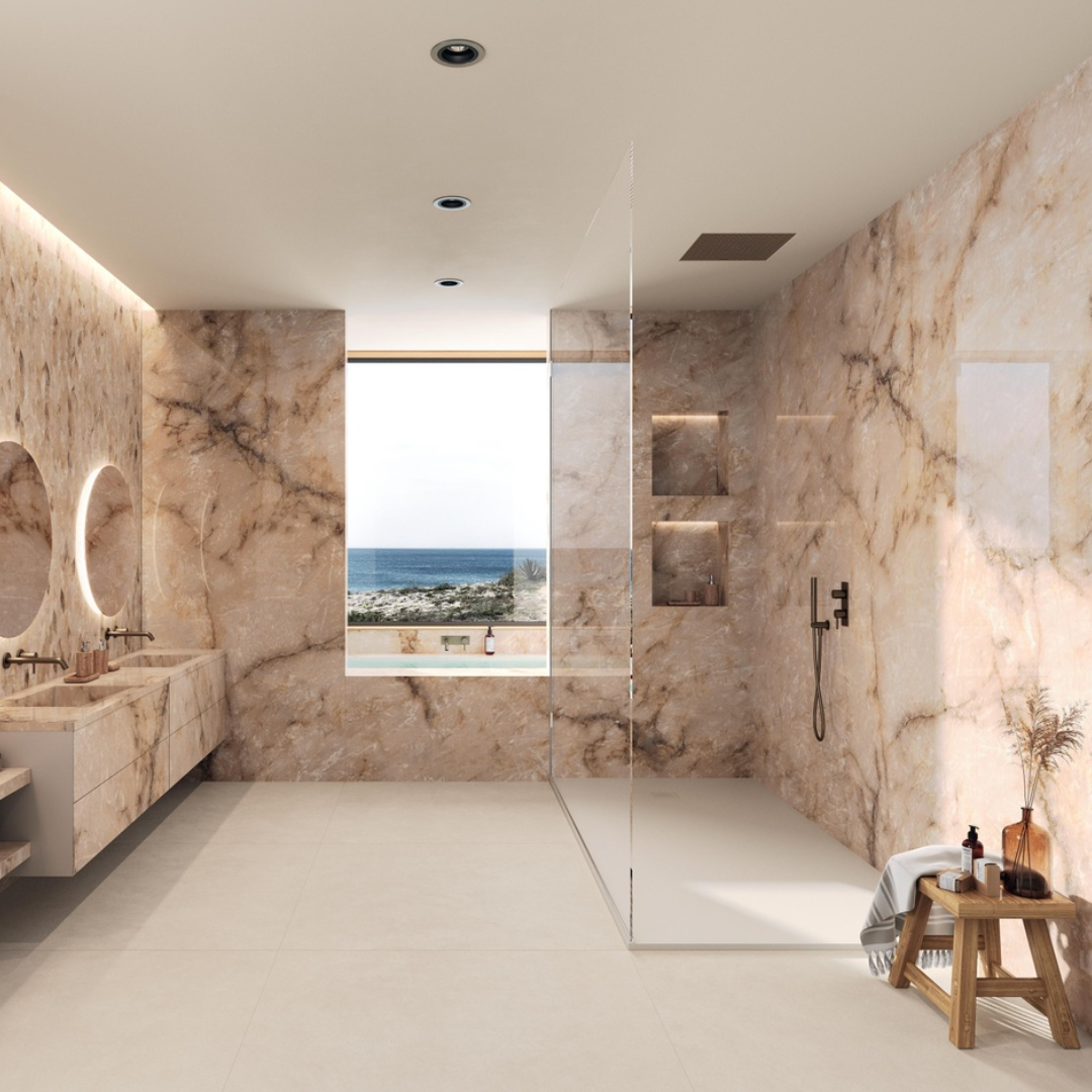 Marvel Diva Amethyst Marble Effect Porcelain Wall and Floor Tile