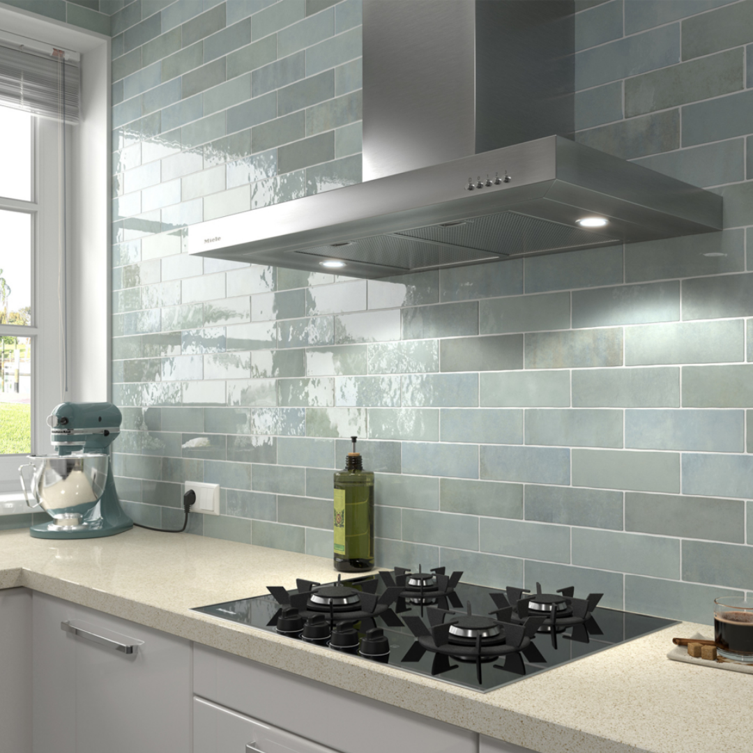 Artisan Aqua Brick Effect Ceramic Metro Wall Tile