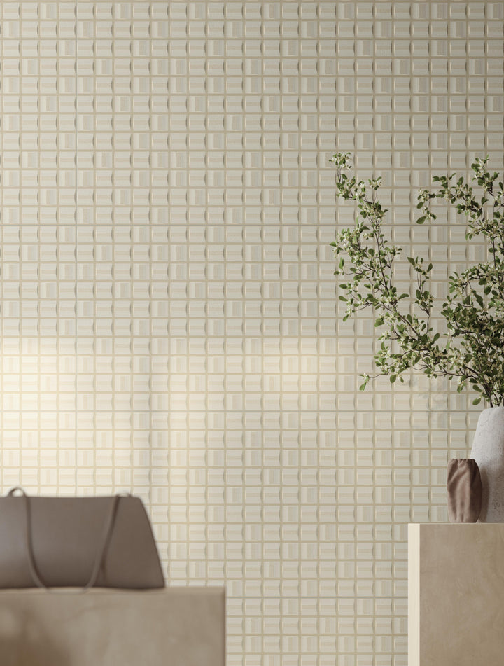 Atlas Concorde Vest 3D Qube Glam feature wall in a contemporary interior
