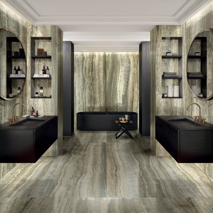 Eccentric Luxe Onyx Stone Effect Porcelain Tile