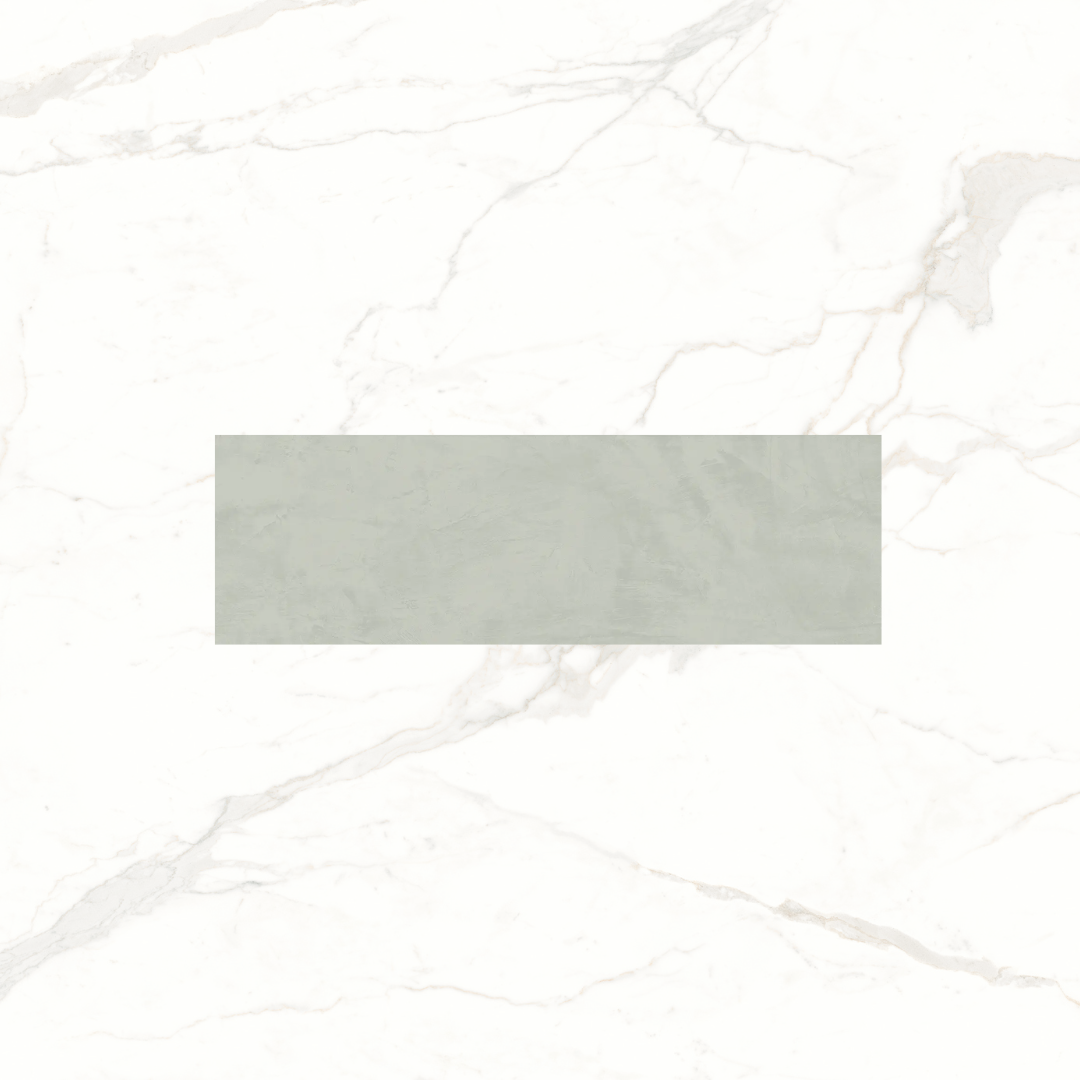 Enya Sage Stone and Floral Effect Ceramic Wall Tile