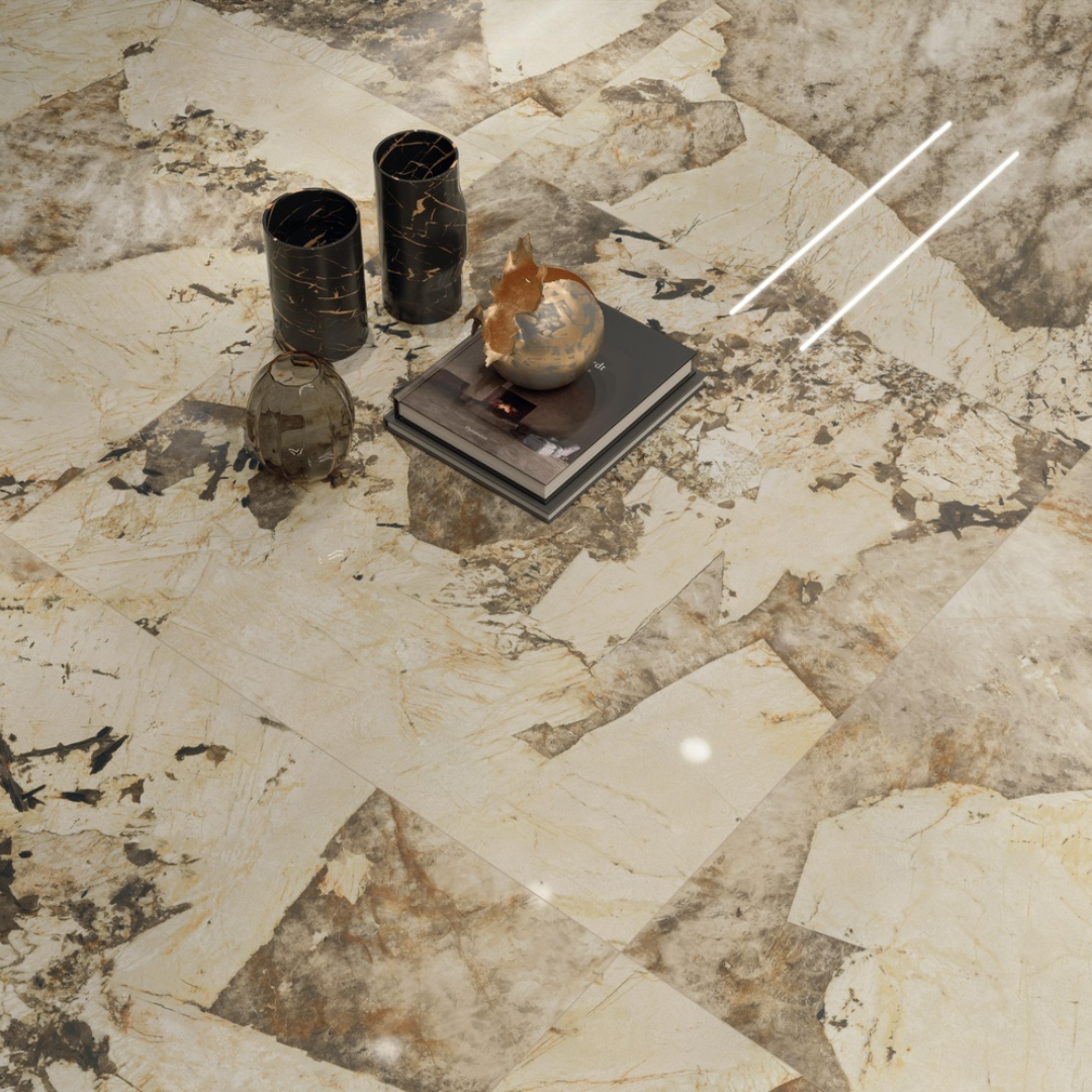 Marvel Soul Polished Marble Effect Porcelain Tile