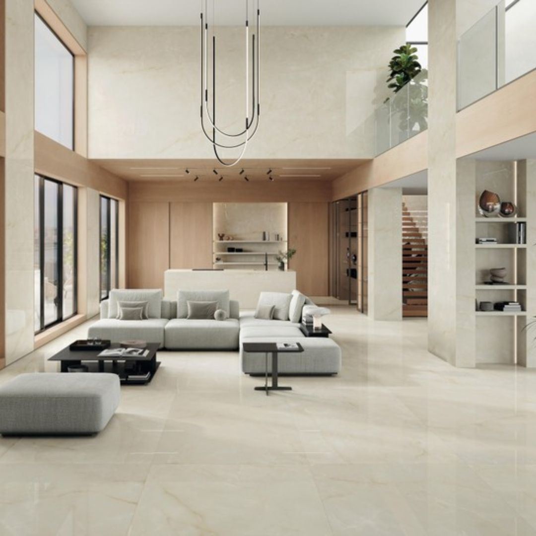 Marvel Onyx White Polished Marble Onyx Effect Porcelain Tile