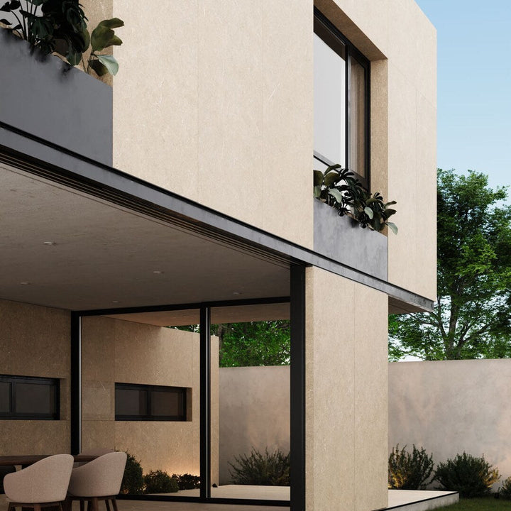 Argenta Bergstein Ivory porcelain tiles in a contemporary setting