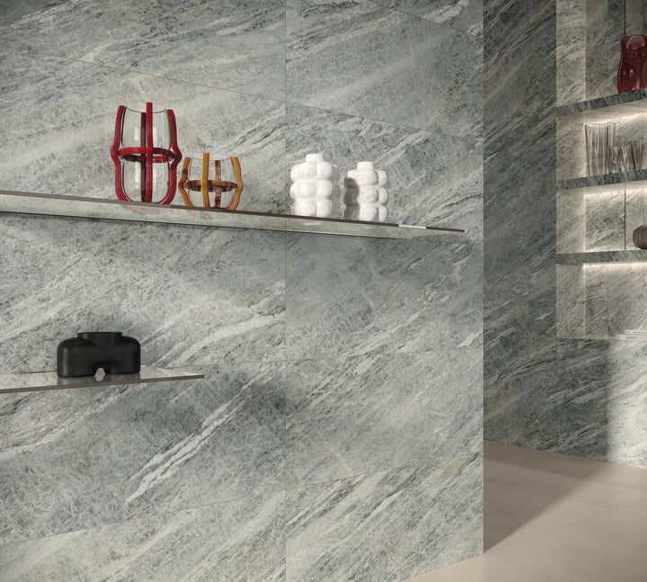 Marvel Diva Sky Stone porcelain slab in an Atlas Concorde interior