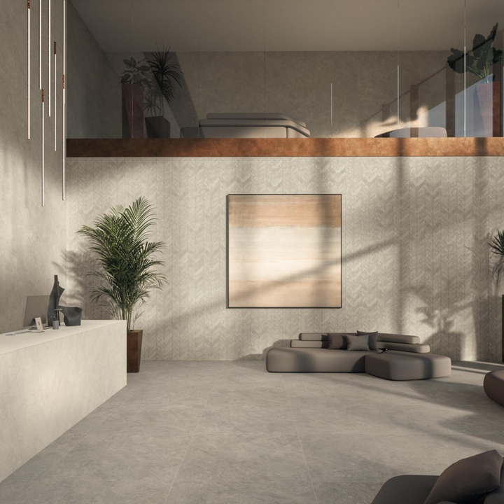 Boost Icor Chevron Limestone Effect Porcelain Wall Tiles