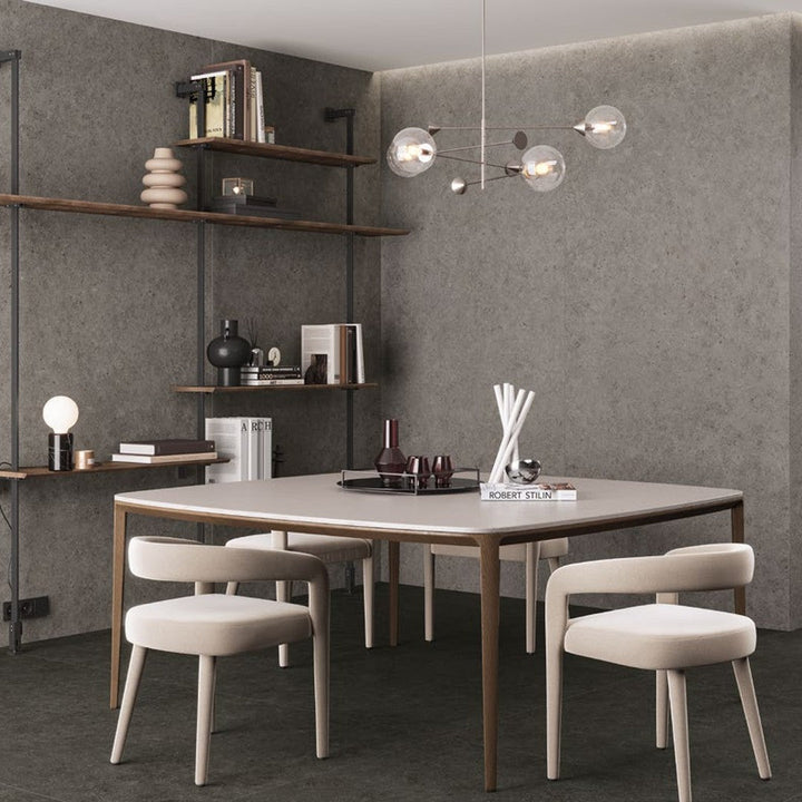 Boost Stone Tarmac stone-effect porcelain floor tile in a home studio