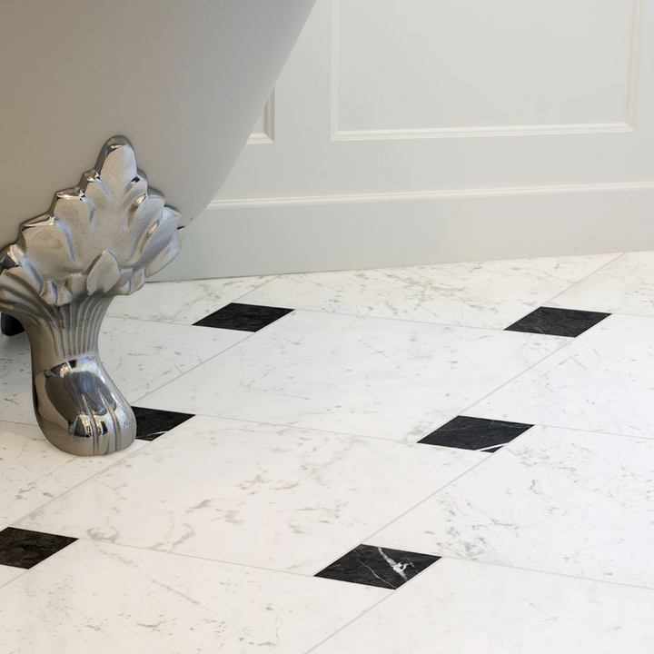 Classica Marmo Marble Effect Porcelain Wall and Checkered Floor Tiles
