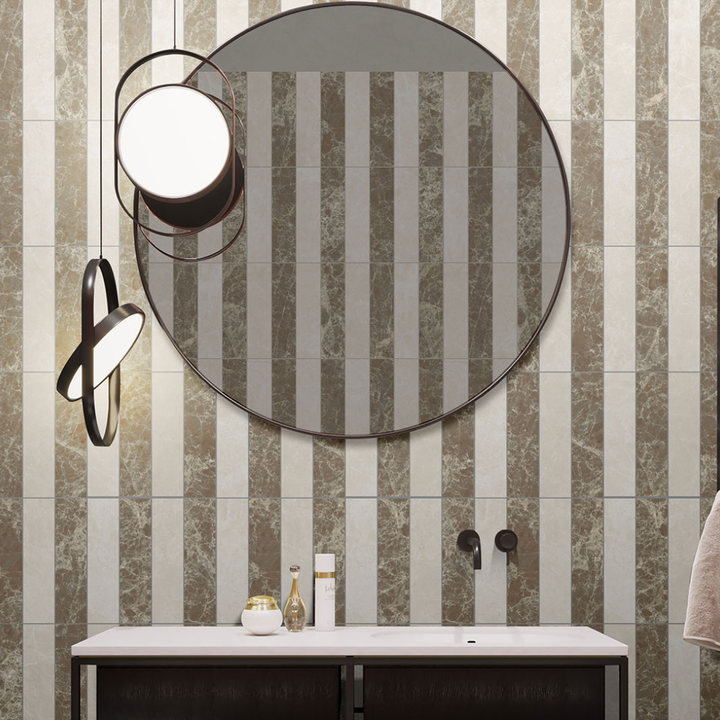 Small Format Classica Marble Effect Porcelain Wall and Floor Tile