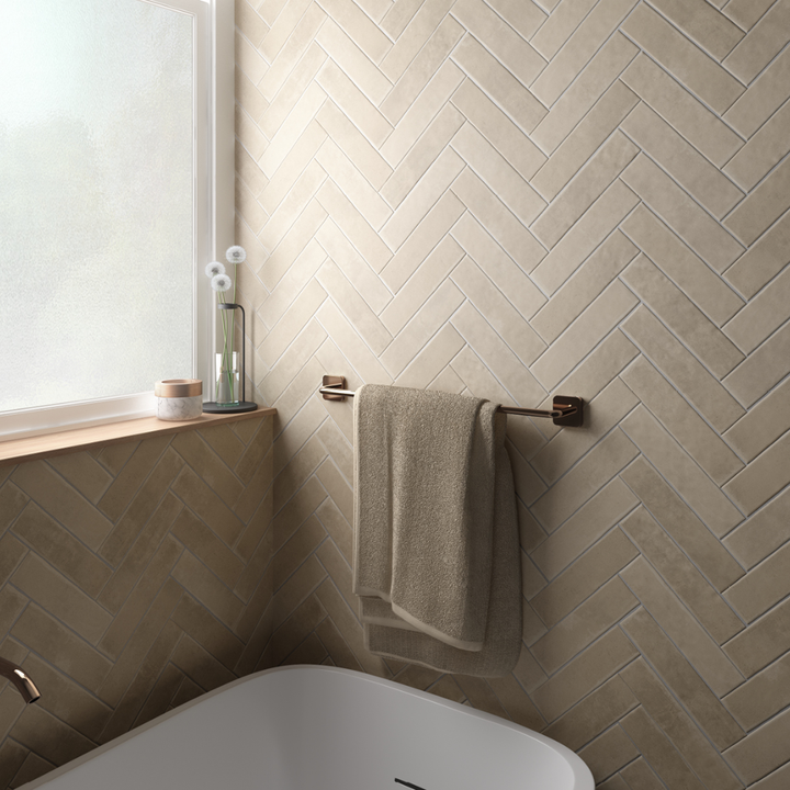 Narrow Clay Small Format Stone Effect Porcelain Wall and Floor Tile