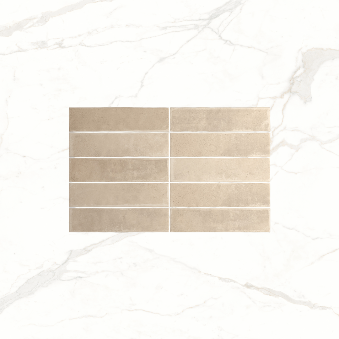 Narrow Clay Small Format Stone Effect Porcelain Wall and Floor Tile