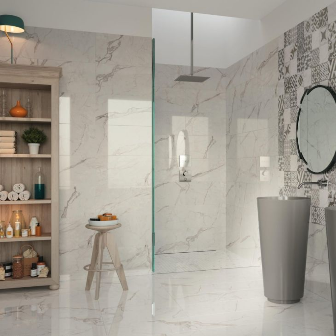 Exigo Calacatta Italian Marble Porcelain Wall and Floor Tile