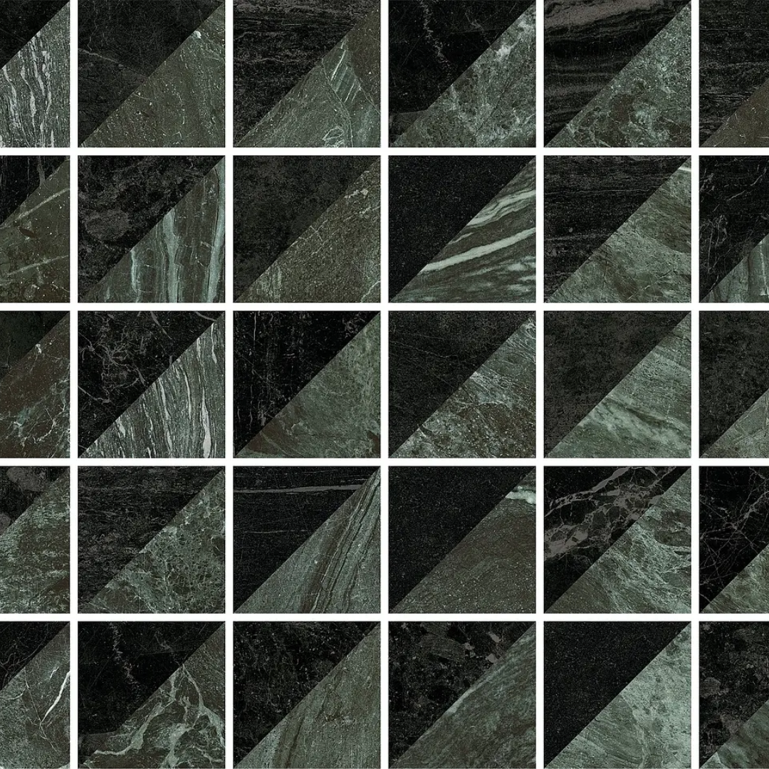 Dandy Flag Geometric Marble Effect Porcelain Wall and Floor Tile
