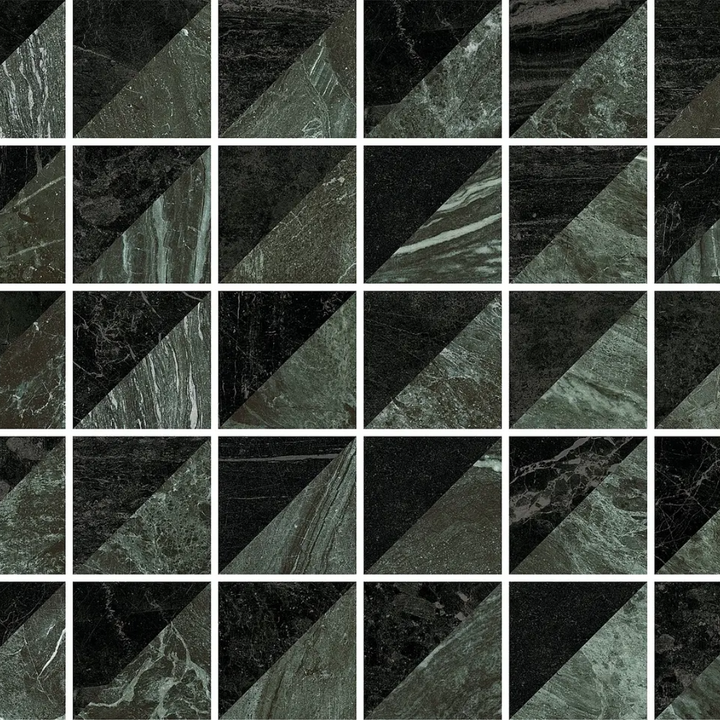 Dandy Flag Geometric Marble Effect Porcelain Wall and Floor Tile