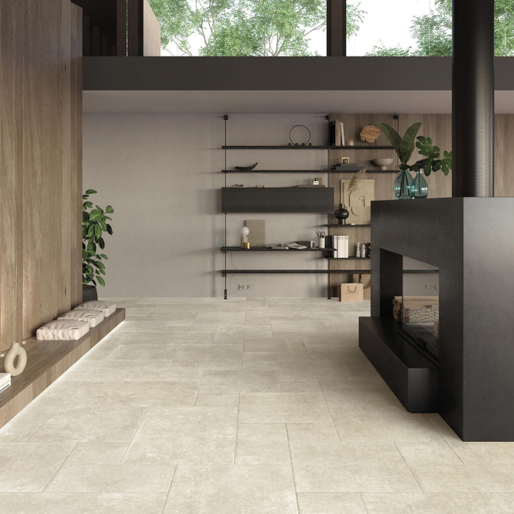 Devon Stone Effect Modular and Large Format Porcelain Farmhouse Flagstones Floor Tiles