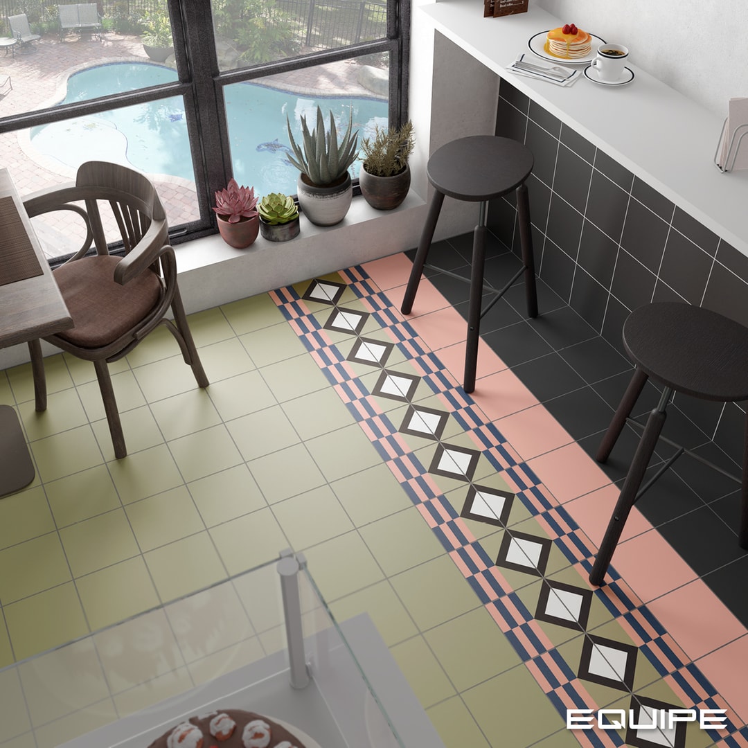 Equipe Bauhome tile room setting – Architect and Interior Designer range
