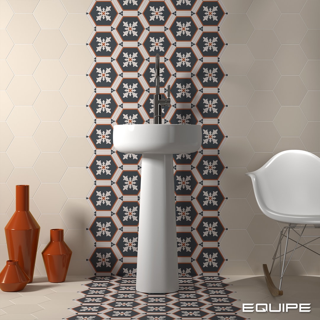 Equipe Coimbra tile room setting – Architect and Interior Designer range