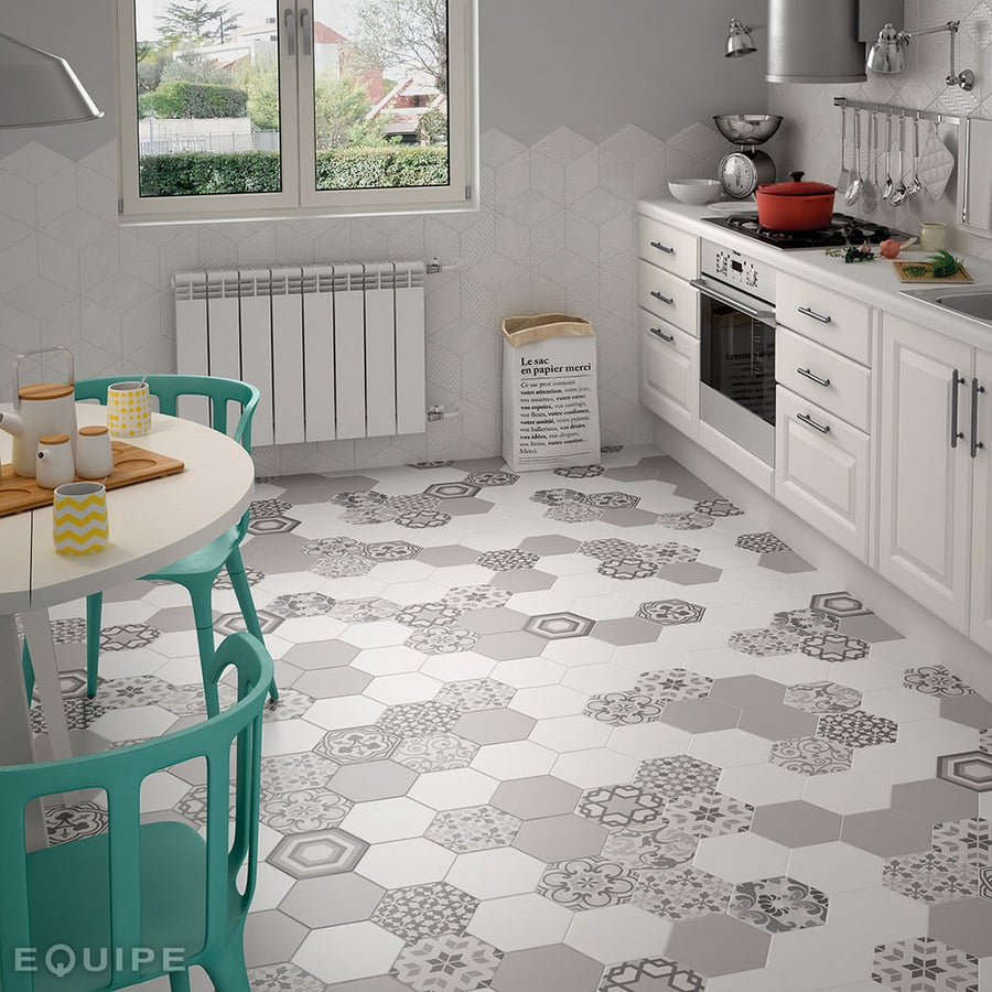 Equipe Hexatile tile room setting – Architect and Interior Designer range