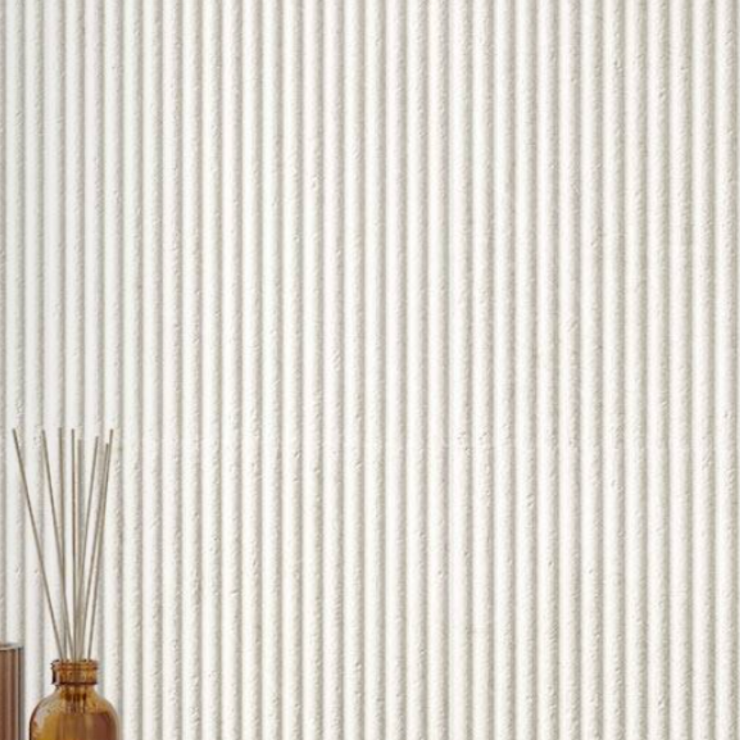 Dhara Decor Fluted Neutral Decorative Ceramic Wall Tile