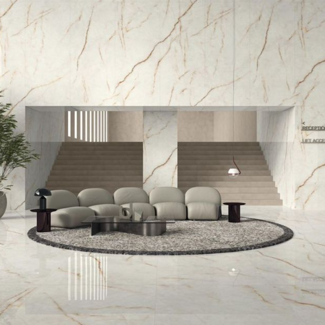 Marvel Diva Ice Crystal Marble Effect Porcelain Wall and Floor Tile