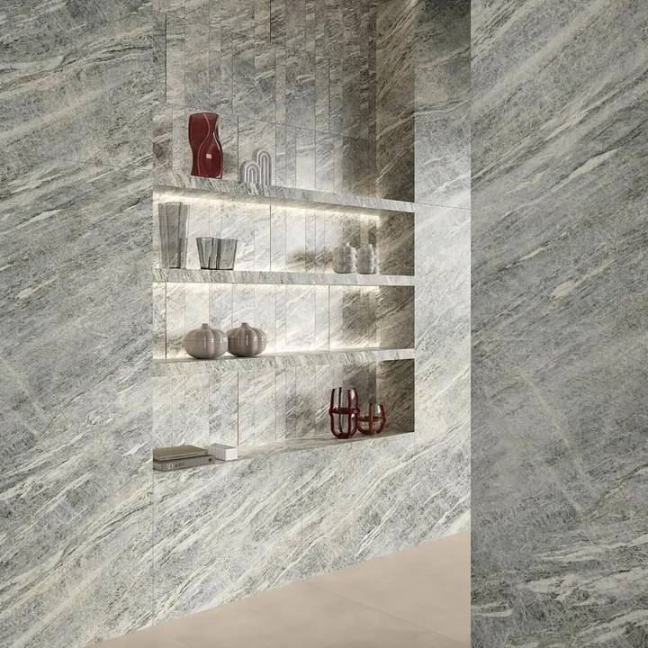 Marvel Diva Sky Stone Velvet Marble Effect Porcelain Tile