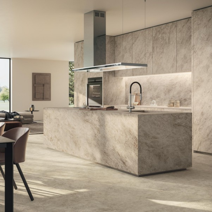 Marvel Epic Taj Mahal Noisette Marble Effect Porcelain Wall and Floor Tile