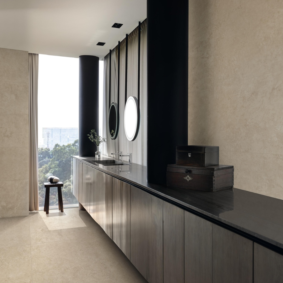 Marvel Cross Travertine Effect Porcelain Wall and Floor Tile
