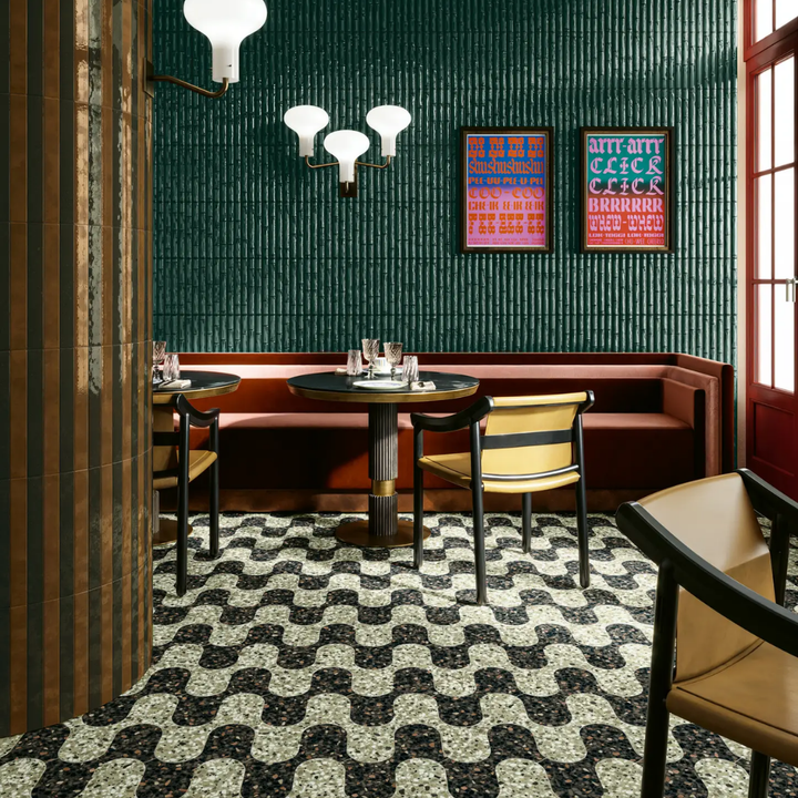 Onda Terrazzo Style Mosaic Porcelain Wall and Floor Tile