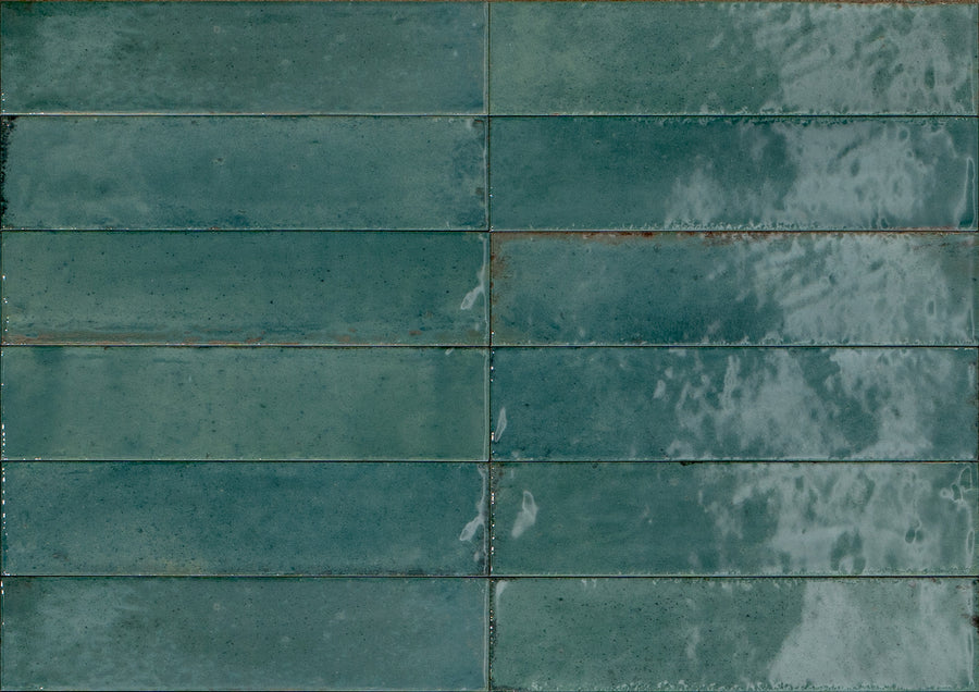 Ragno Look Turchese glossy porcelain wall and floor tile 60 x 240mm