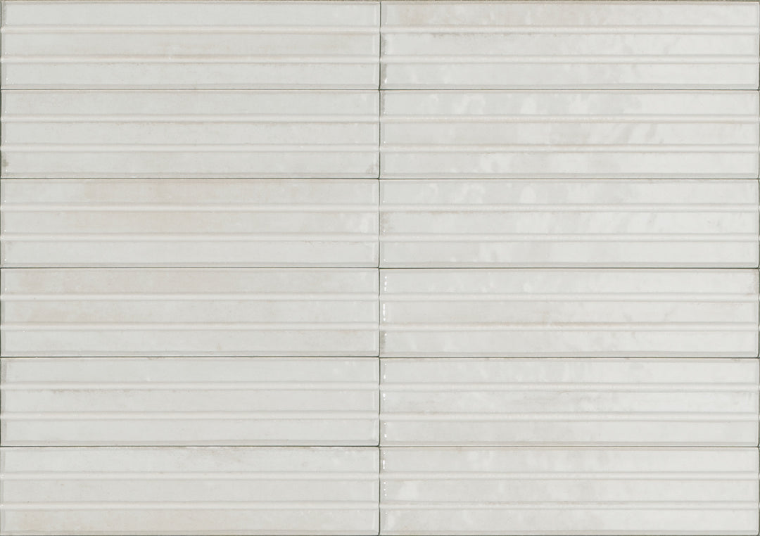 Ragno Look Yubi 3D Bianco glossy porcelain wall tile 60 x 240mm