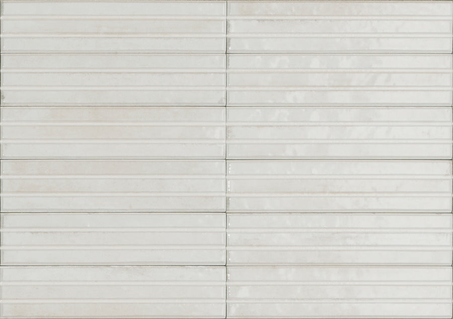 Ragno Look Yubi 3D Bianco glossy porcelain wall tile 60 x 240mm