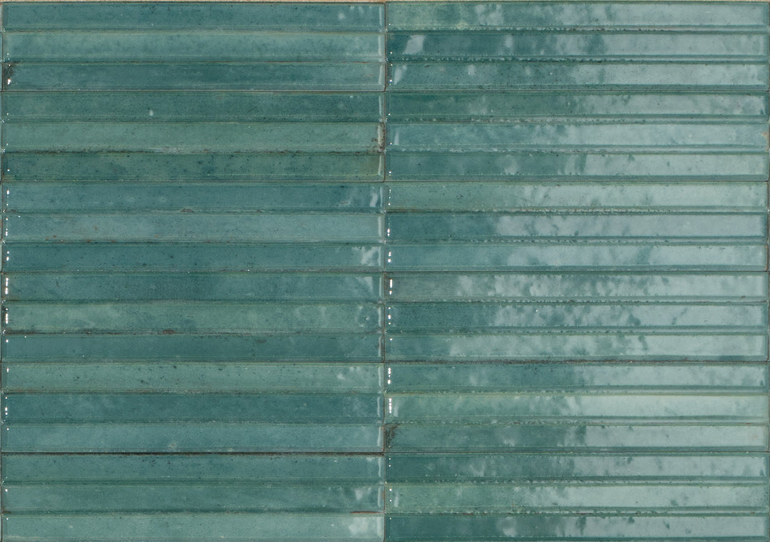 Ragno Look Yubi 3D Turchese glossy porcelain wall tile 60 x 240mm