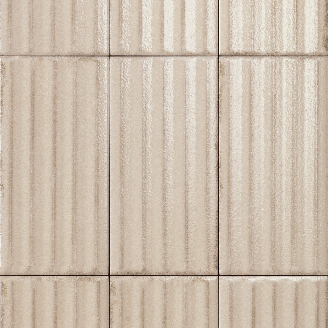 Sartoria Riflessi Lino Pinstripe glossy porcelain tile swatch