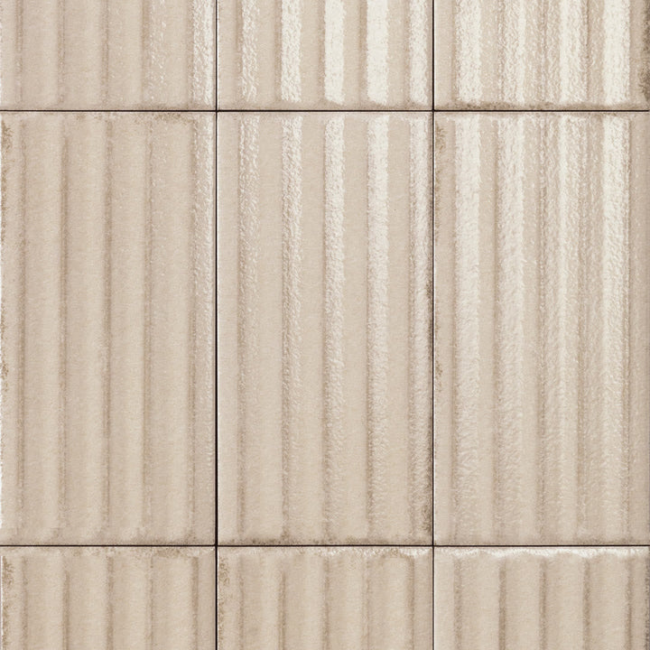 Sartoria Riflessi Lino Pinstripe glossy porcelain tile swatch