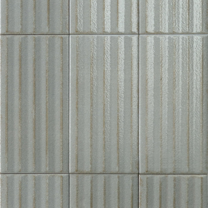 Sartoria Riflessi Timo Pinstripe glossy porcelain tile swatch