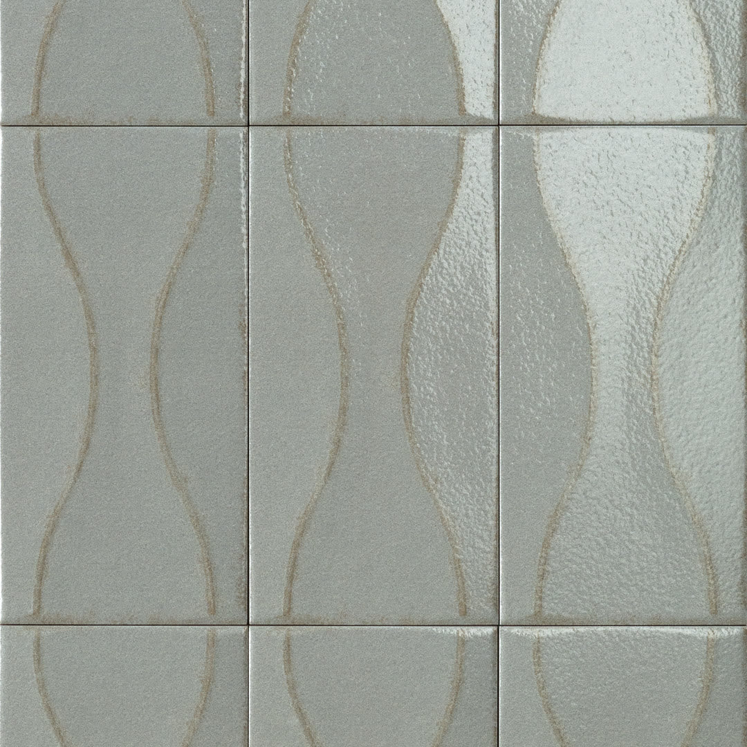 Sartoria Riflessi Timo Ripple glossy porcelain tile swatch