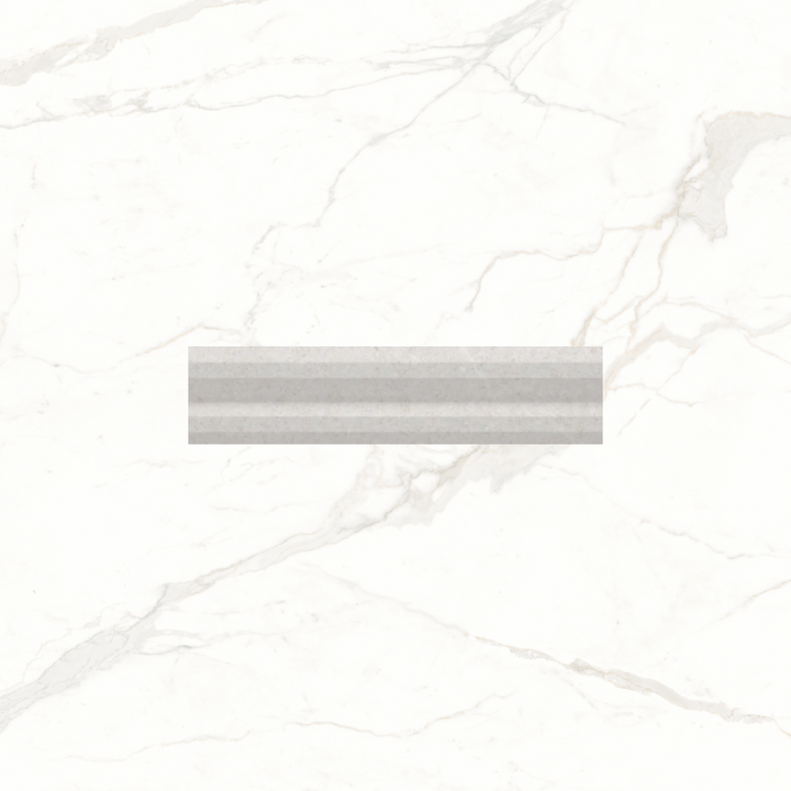 Stripes White Stone Brick Style Small Format Ceramic Wall Tile