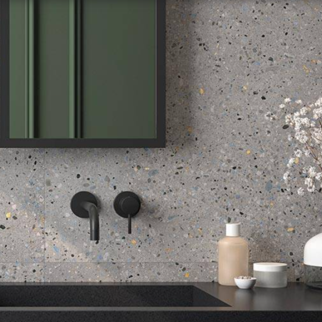 Takara Speckled Terrazzo Style Matt Porcelain Tiles