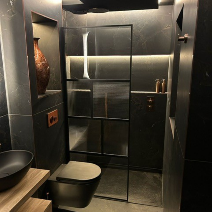Gallerie Infinity Brazil Black Marble effect Porcelain Wall and Floor Tiles
