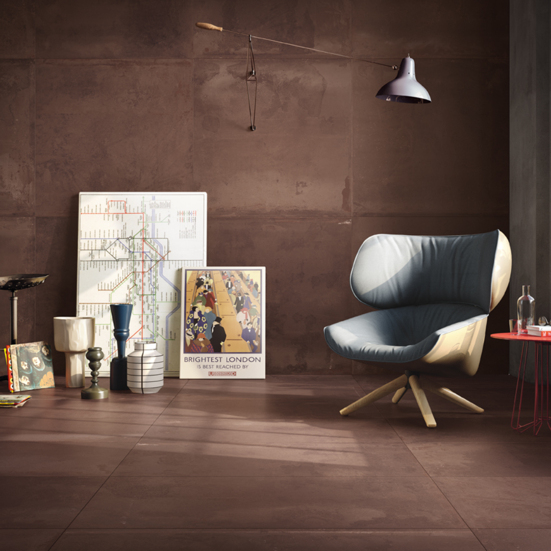 Tube Stone Metallic Effect Matt Porcelain Wall and Floor Tile