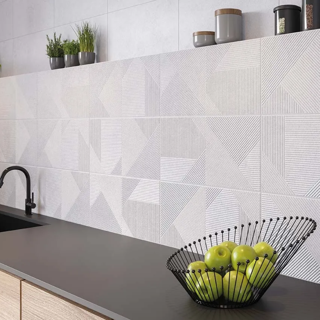 Verse Stone Effect Stone Effect Geometric Decor Porcelain and Ceramic Tiles
