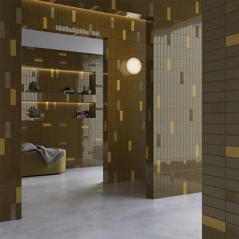 WOW Micare Ambar porcelain wall tiles in an interior setting