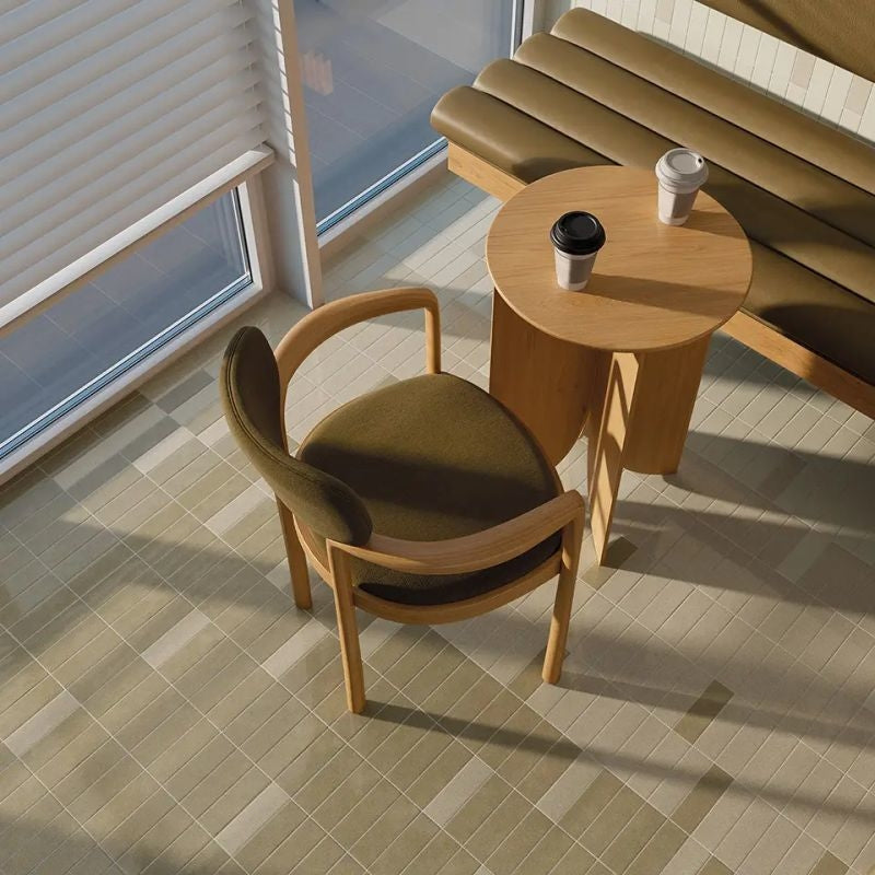 WOW Micare Linen porcelain wall and floor tiles in an interior setting
